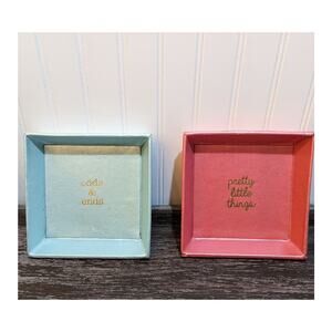 Decorative Aqua and Pink Trays